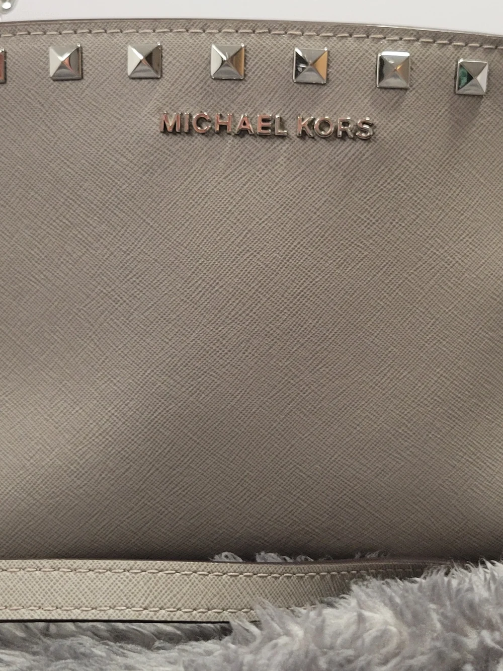 Michael Kors Women's Studded Crossbody in Light Taupe